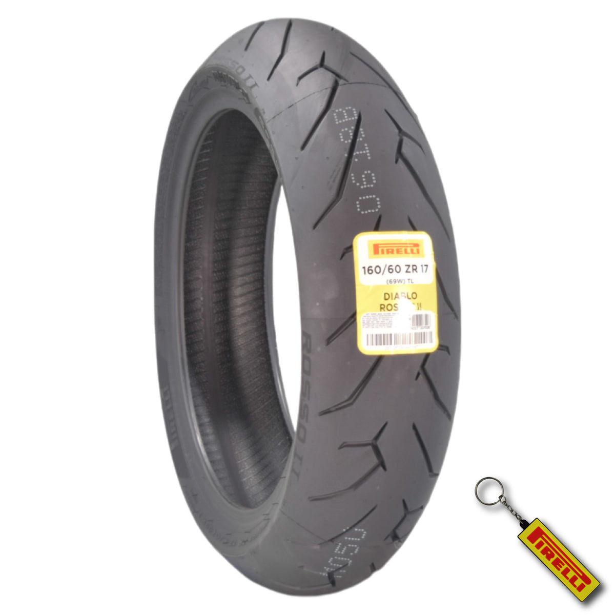 Pirelli Diablo Rosso II 160/60 ZR 17 (69W) TL Rear Motorcycle Tire with Keychain