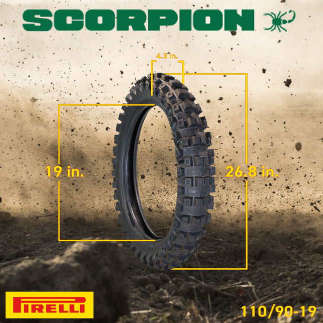 Pirelli Scorpion MX32 Mid Hard 110/90-19 62M Bias Tube Type Tire