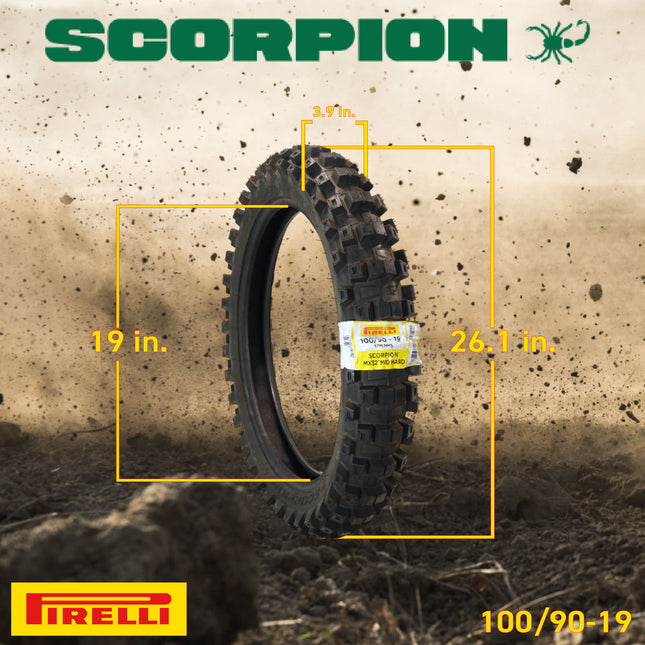 Pirelli Scorpion MX32 Mid Hard 110/90-19 62M Bias Tube Type Tire