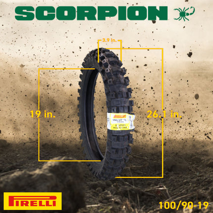 TIRE MX32 MID HARD REAR 100/90-19 57M BIAS TT
