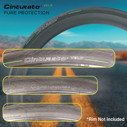 Pirelli Cinturato Velo TLR 26-622 (700 x 26c) Road Bicycle Tire - Great for Long-Distances and Various Terrains - Armour Tech, Clincher Type, Tubeless Ready Bike Tire with Keychain 700x26c (2 Pack)
