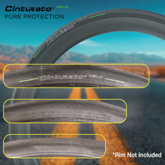 Pirelli Cinturato Velo TLR 32-622 (700 x 32c) Road Bicycle Tire - Great for Long-Distances and Various Terrains - Armour Tech, Clincher Type, Tubeless Ready Bike Tire with Keychain 700x32c(2-Pack)