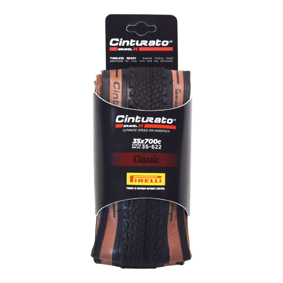 Pirelli Cinturato Gravel H TLR Classic 35-622 (700 x 35c) Road Bicycle Tire - SpeedGrip Compound, Clincher Type, Tubeless Ready Bike Tire 700x35c