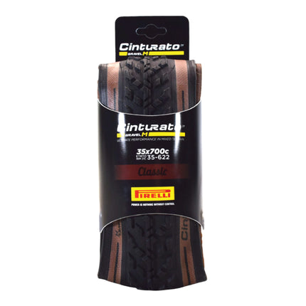 Pirelli Cinturato Gravel M TLR Classic 35-622 (700 x 35c) Road Bicycle Tire - SpeedGrip Compound, Clincher Type, Tubeless Ready Bike Tire 700x35c
