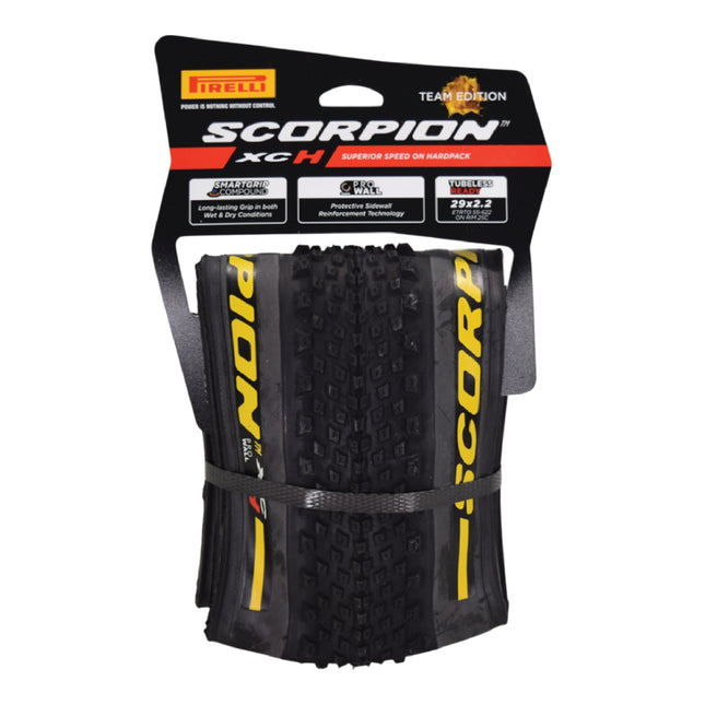 Pirelli Scorpion  XC H Yellow Label 55-622 (29x 2.2) MTB Bicycle Tire  - Designed for Hardpacked Courses, 120TPI and ProWall Casing- Mountain Bike Tire