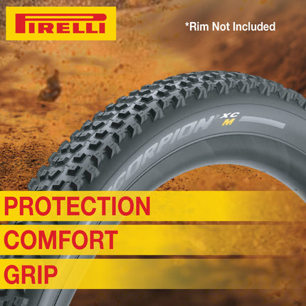 Pirelli Scorpion XC M Yellow Label 55-622 (29x 2.2) MTB Bicycle Tire  - Designed for Hardpacked Courses, 60TPI and ProWall Casing- Mountain Bike Tire