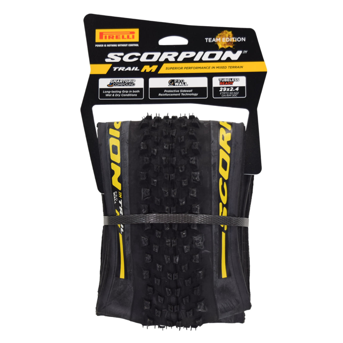 Pirelli Scorpion Trail M Color Bicycle Tire (29x2.4) Versatile Performance for Trail Riding & Downcountry Adventures SmartGRIP Compound ProWALL Technology Medium Profile Tread