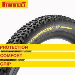 Pirelli Scorpion Trail M Color Bicycle Tire (29x2.4) Versatile Performance for Trail Riding & Downcountry Adventures SmartGRIP Compound ProWALL Technology Medium Profile Tread