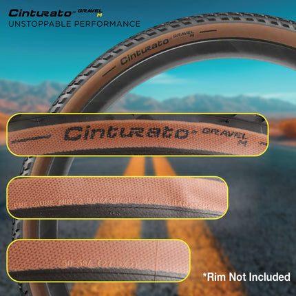 Pirelli Cinturato Gravel M TLR Classic 50-584 (650 x 50c) Road Bicycle Tire - SpeedGrip Compound, Clincher Type, Tubeless Ready Bike Tire with Keychain 650x50c (2 Pack)