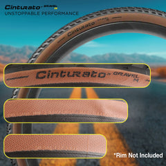 Pirelli Cinturato Gravel M TLR Classic 50-584 (650 x 50c) Road Bicycle Tire - SpeedGrip Compound, Clincher Type, Tubeless Ready Bike Tire with Keychain 650x50c (2 Pack)