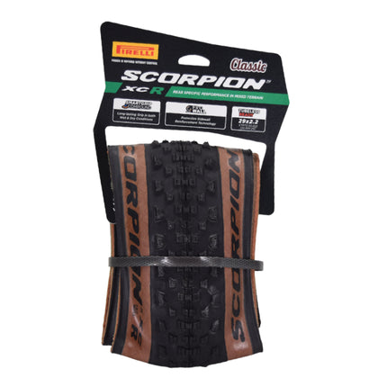 Pirelli Scorpion XC R Classic Tan 55-622 (29x 2.2) MTB Bicycle Tire  - Designed for Hardpacked and Trail Courses, and Everyday Biking, 60TPI and ProWall Casing- Mountain Bike Tire