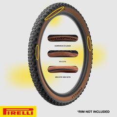 Pirelli SCORPION™ XC R Classic (29 x 2.2)  Peak Performance for Demanding XC Racing SmartGRIP Compound ProWALL Technology Versatile Tread Design