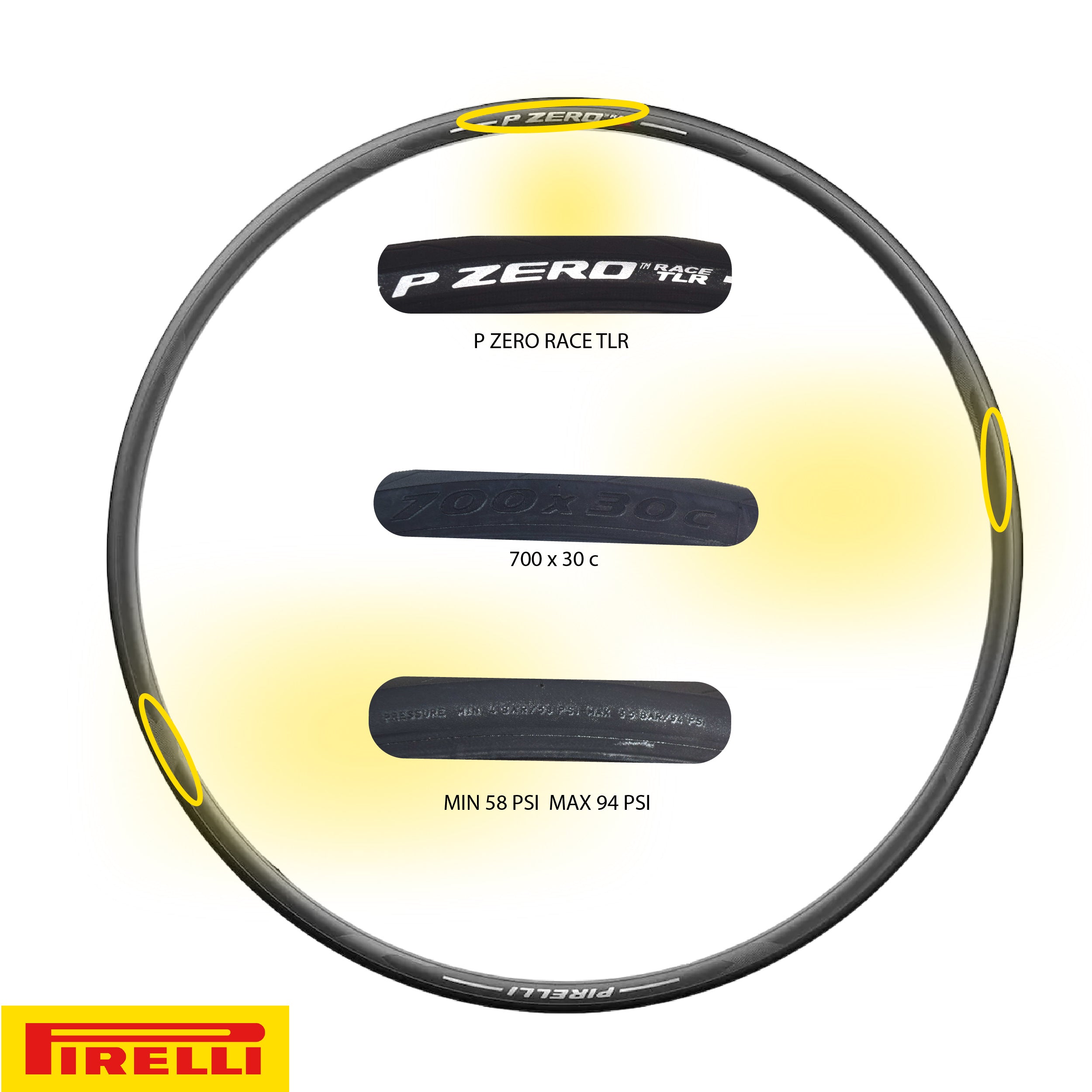 Pirelli P ZERO Race TLR 30-62 (700 x 30c) Road Bicycle Tires (2) Pack