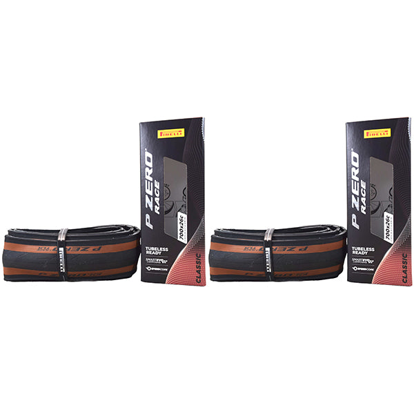 Pirelli P ZERO Race TLR Classic 26-622 (700 x 26c) Road Bicycle Tires (2) Pack