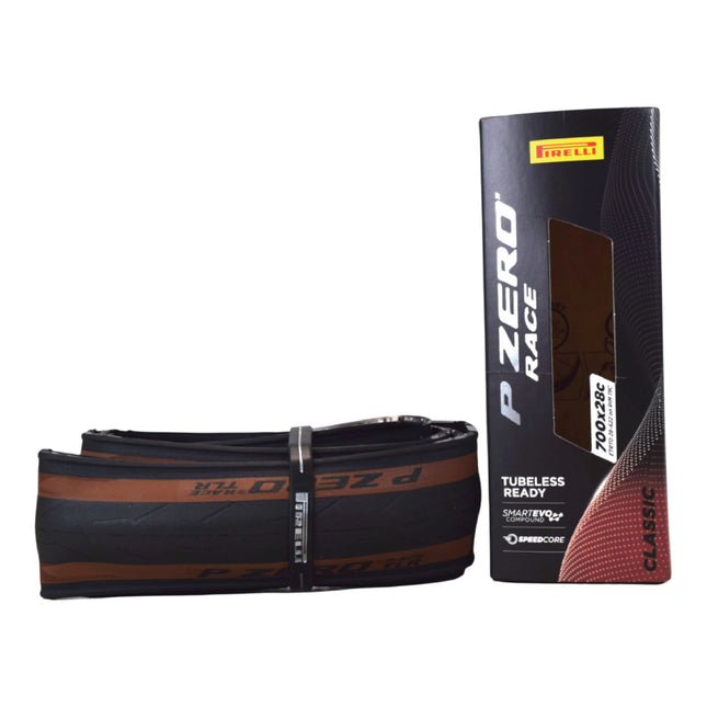 Pirelli P ZERO Race TLR Classic 28-622 (700x28c) Road Bike Tire - Tubeless Ready, Lightweight, High-Performance Bicycle Tire for Road Racing & Training – Tan Sidewall, SmartEVO Compound
