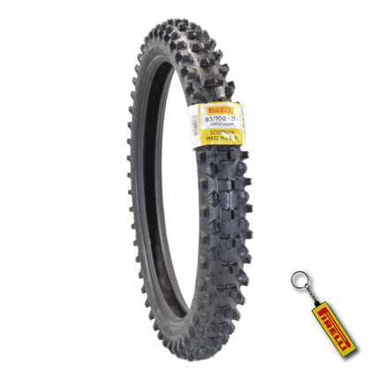 PIRELLI MID-SOFT STADIUM 80/100-21 M/C 51M MST Front Tire with Keychain – Ideal for Soft and Intermediate Terrain -Premium Off-Road Performance Even in Extreme racing conditions!