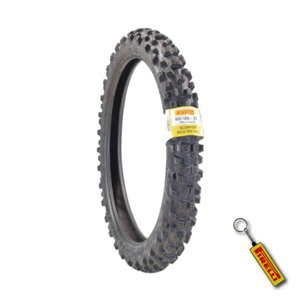 PIRELLI MID-HARD STADIUM 80/100-21 M/C 51M MST Front Tire with Keychain – Superior Off-Road Performance and Durability for Hard Terrain Riding – Ideal for Competitive and Recreational Dirt Bikes!