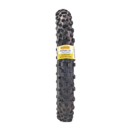 PIRELLI MID-HARD STADIUM 80/100-21 M/C 51M MST Front Tire with Keychain – Superior Off-Road Performance and Durability for Hard Terrain Riding – Ideal for Competitive and Recreational Dirt Bikes!