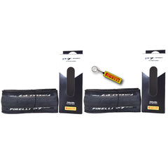 Pirelli P7 Sport 28-622 (700x28c) Road Bike Tire -  All-Round Performance - Durable Everyday Tire - 60tpi TechBELT Casing & PRO Compound for Control, Comfort & Handling w/Keychain (2 Pk)