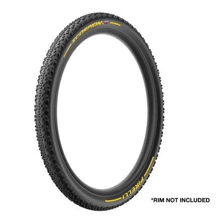 Pirelli Scorpion XC RC LITE Yellow Label 60-622 (29x 2.4) MTB Bicycle Tire  - Designed for Demanding Natural, Hardpacked, & Loose Courses, 120TPI and LITE MTB Casing- Mountain Bike Tire