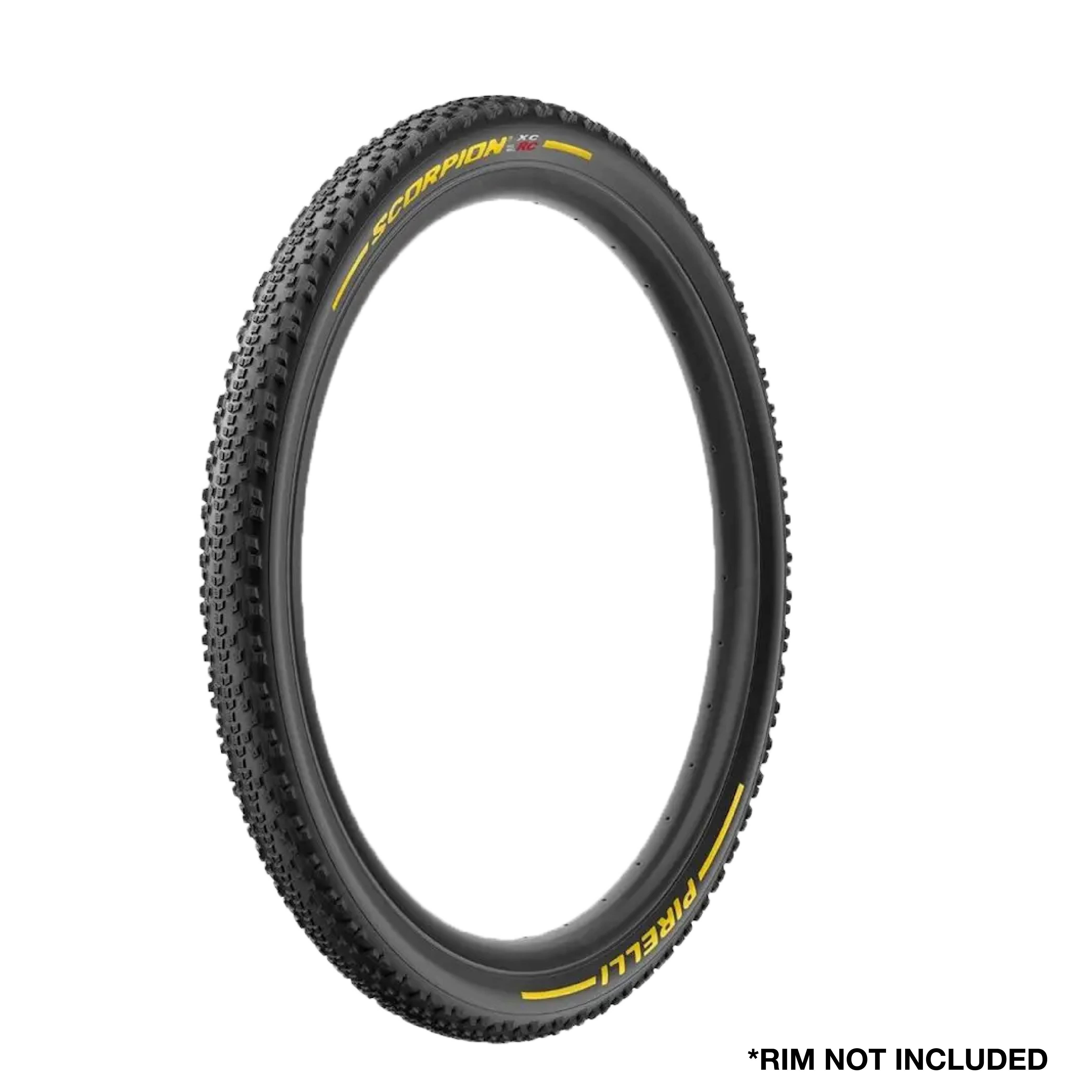 Pirelli Scorpion XC RC Yellow Color 55-622 (29 x 2.4) MTB Bicycle Tire - Designed for Peak XC Racing Performance, SmartGRIP Compound, ProWALL Technology, 120 TPI - Mountain Bike Tire w/Keychain (2 Pk)