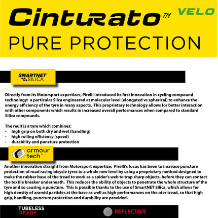 Pirelli Cinturato Gravel H TLR Classic 50-622 (700 x 50c) Road Bicycle Tire & 46/58-622 Presta Scorpion SmarTUBE - SpeedGrip Compound, Clincher Type, Tubeless Ready Bike Tire with Keychain