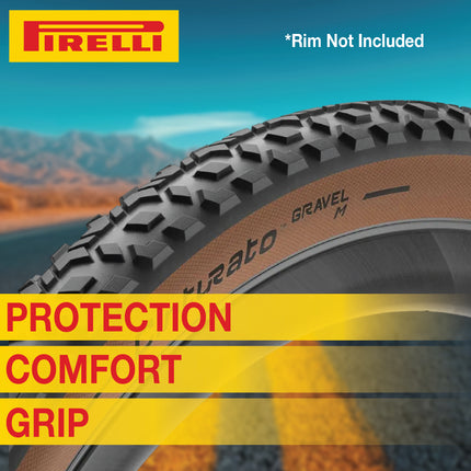 Pirelli Cinturato Gravel M TLR Classic 50-584 (650 x 50c) Road Bicycle Tire & 46/58-584 Presta Scorpion SmarTUBE - SpeedGrip Compound, Tubeless Ready Bike Tire with Keychain (2 Pack Tires & Tubes)