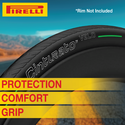Pirelli Cinturato Velo TLR 26-622 (700 x 26c) Road Bicycle Tire & 23/32-622 Presta P ZERO SmarTUBE - Armour Tech, Clincher Type, Tubeless Ready Bike Tire with Keychain 700x26c