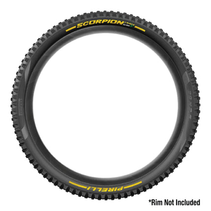 Pirelli Scorpion Race DH T Yellow 63-622 (29x 2.5) MTB Bicycle Tire & SmarTUBE 23/32-622 Set- Designed for Hardpacked Courses and Mixed Terrain, 60TPI - Mountain Bike Tire w/Keychain