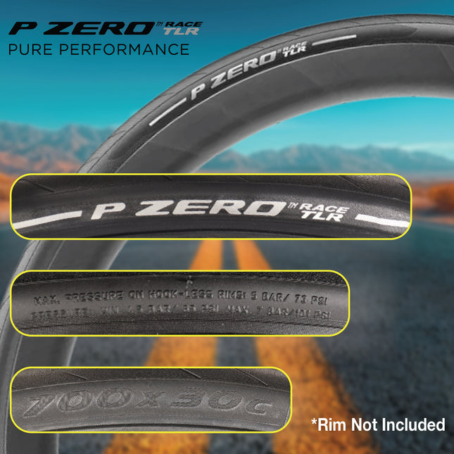 Pirelli P ZERO Race TLR 30-622(700x30c) & SmarTUBE 23/32-622 700C Road Bike Tire & Presta Tube Set- Lightweight, Bicycle Tire & Tube Set for Road Racing - SmartEVO Compound w/Keychain