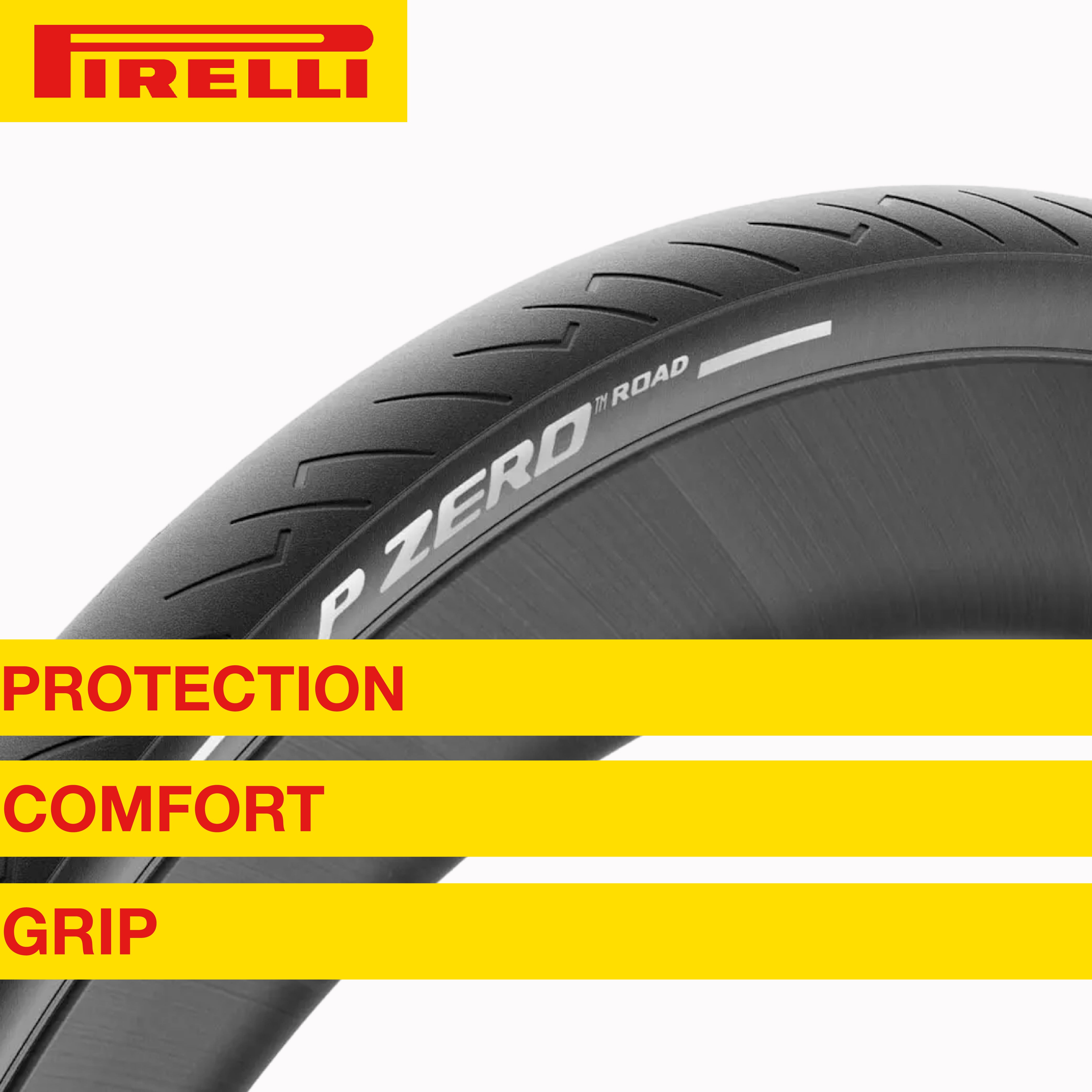 Pirelli P ZERO Road 24-622(700x24c) & SmarTUBE 23/32-622 700C Road Bike Tire & Tube Set- All-Season Performance, High Grip & Durability, Bicycle Tube&Tire Set- w/Keychain