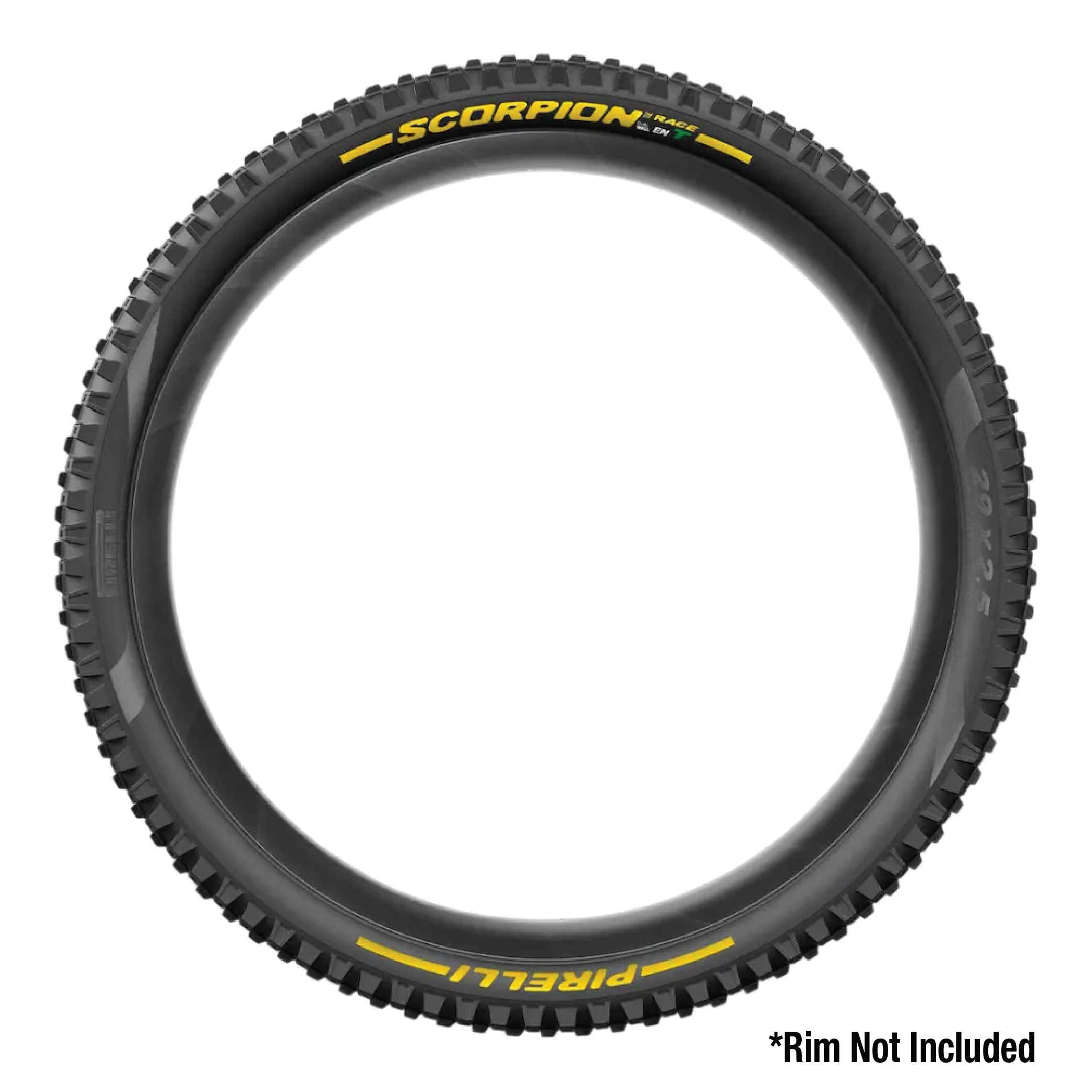 Pirelli Scorpion Race Enduro T Yellow Label 63-622 (29x 2.5) MTB Bicycle Tire & SmarTUBE 23/32-622 Set- Designed for Traction and Mixed Terrains, 120x2TPI - Mountain Bike Tire w/Keychain