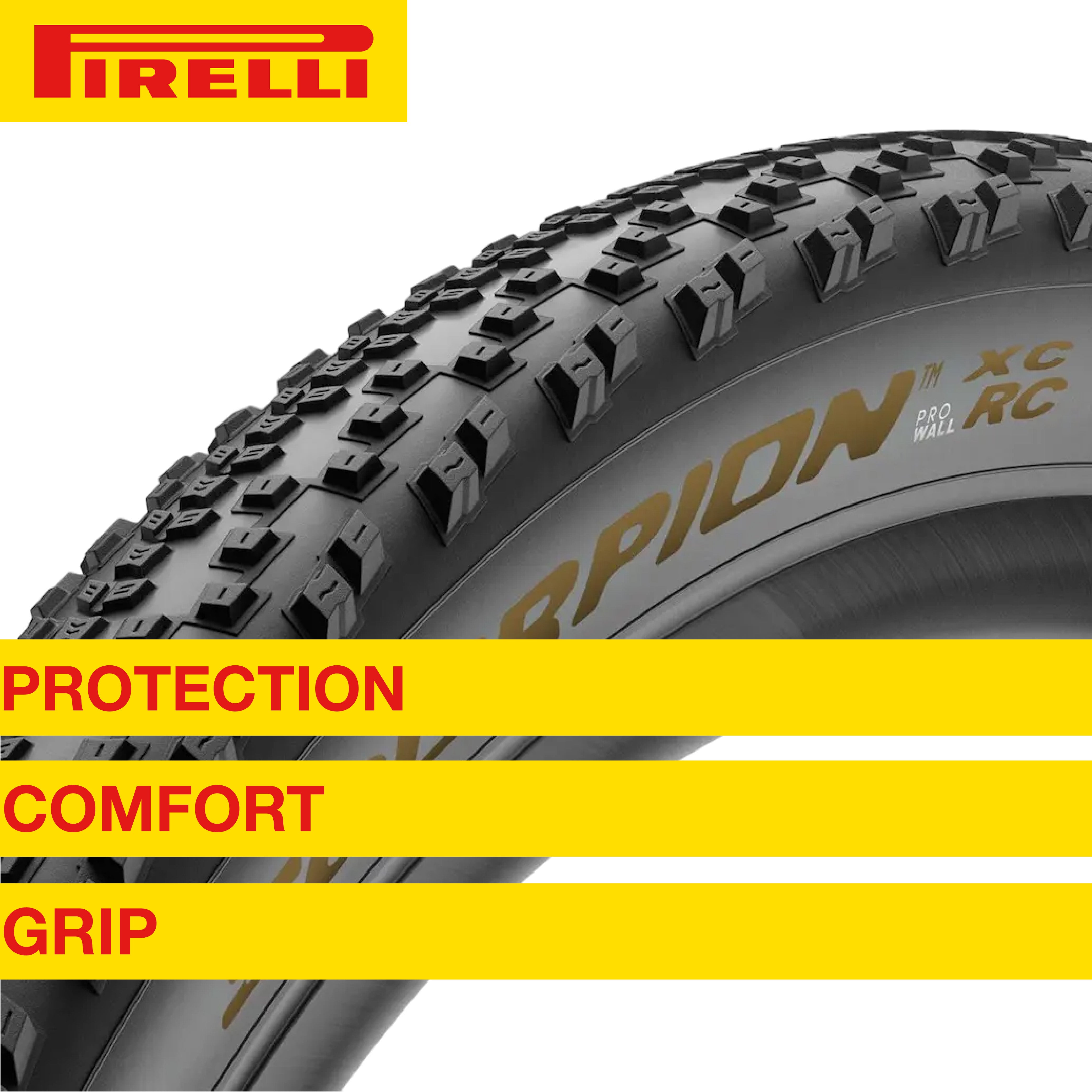 Pirelli Scorpion XC RC 29x2.4 Gold Color Edition MTB Tires w/ Tube (2 Pack)