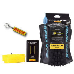Pirelli Scorpion Enduro M Turchese Color (29 x 2.6) Mountain Bicycle Tire & SmarTUBE 23/32-622 Tubeless Ready 60 TPI  All-Terrain for Enduro Trail & Aggressive XC Riding Mountain Bike w/Keychain