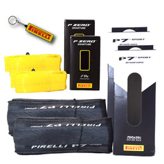 Pirelli P7 Sport 26-622 (700x26c) Road Bike Tire & SmarTUBE 23/32-622 700C Presta Tube Set -  All-Round Performance - 60tpi TechBELT Casing & PRO Compound for Comfort & Handling w/Keychain (2 Pk)