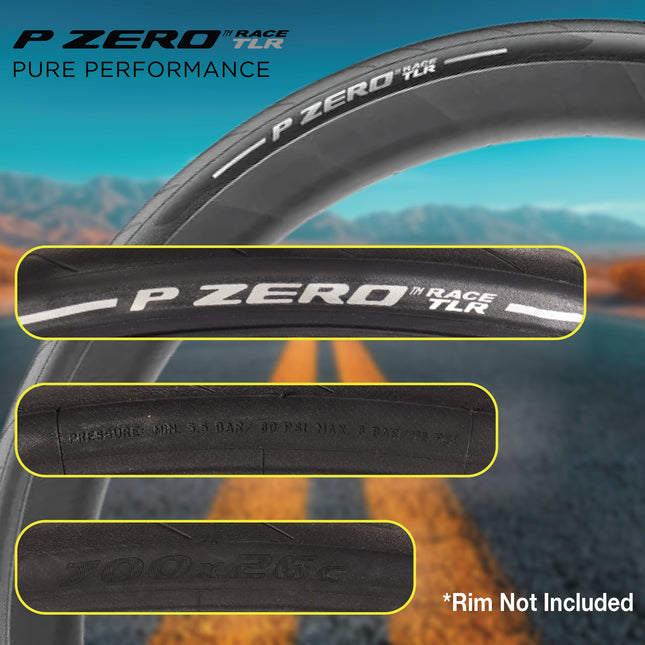 Pirelli P ZERO Race 26-622(700x26c) & SmarTUBE 23/32-622 700C Race Bike Tire & Tube Set- All-Season Performance, High Grip & Durability, Bicycle Tube&Tire Set- w/Keychain (2 Pk)