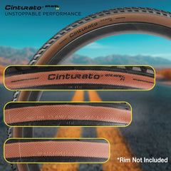 Pirelli Cinturato Gravel M TLR Classic 40-622 (700 x 40c) Road Bicycle Tire & 33/45-622 Presta Cinturato SmarTUBE - SpeedGrip Compound, Clincher Type, Tubeless Ready Bike Tire with Keychain