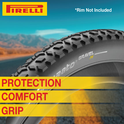 Pirelli Cinturato Gravel M TLR 40-622 (700 x 40c) Race Bicycle Tire & 33/45-622 Presta Cinturato SmarTUBE - SpeedGrip Compound, Tubeless Ready Bike Tire with Keychain (2 Pack Tires & Tubes)