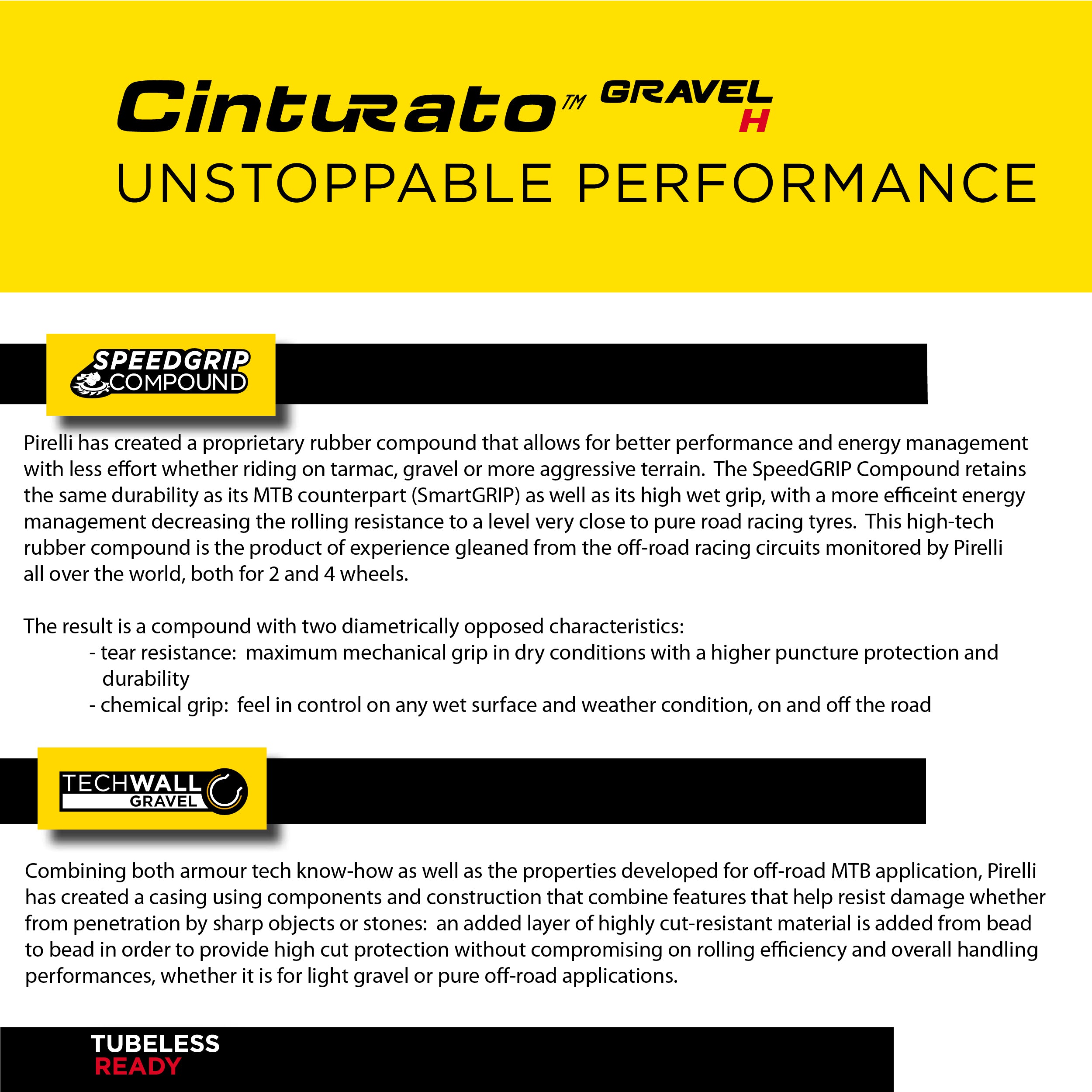 Pirelli Cinturato Gravel H TLR Classic 40-622 (700 x 40c) Road Bicycle Tire & 33/45-622 Presta Cinturato SmarTUBE - SpeedGrip Compound, Tubeless Ready Bike Tire with Keychain (2 Pack Tires & Tubes)