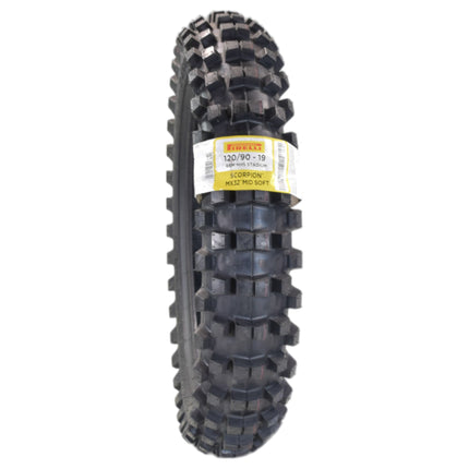 PIRELLI MID-SOFT STADIUM 120/90-19 NHS 66M Tire with Keychain – Ideal for Soft and Intermediate Terrain -Premium Off-Road Performance Even in Extreme racing conditions!