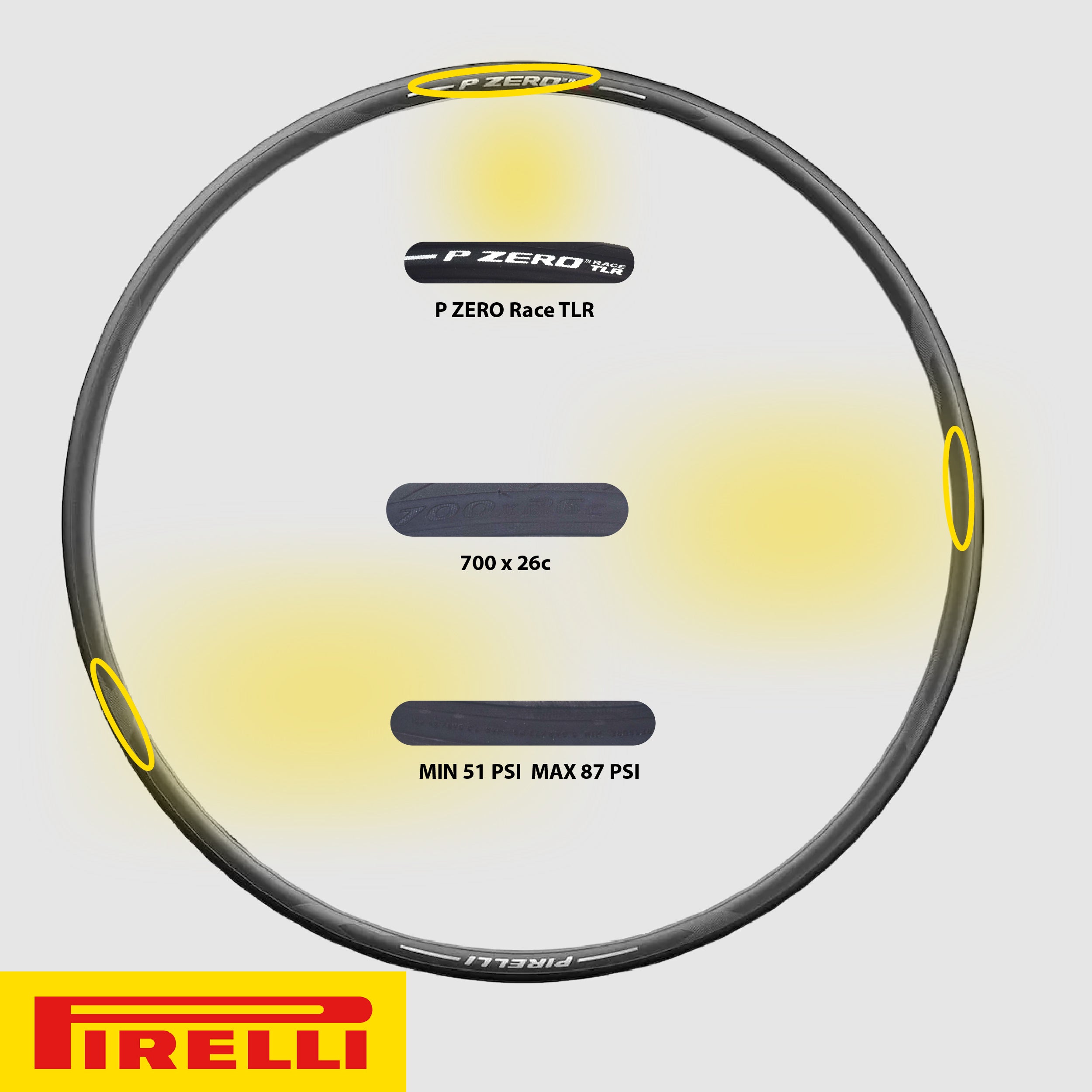 Pirelli P ZERO Race TLR 26-622 (700 x 26c) Road Bicycle Tires (2) Pack