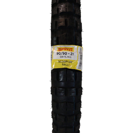 Pirelli Rally Front 90/90‑21 54R Bias TL Tire 4187200 – Durable Tubeless Rally/Adventure Motorcycle Tire for Off‑Road and On‑Road Performance