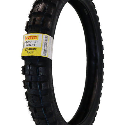 Pirelli Rally Front 90/90‑21 54R Bias TL Tire 4187200 – Durable Tubeless Rally/Adventure Motorcycle Tire for Off‑Road and On‑Road Performance