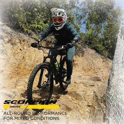 Pirelli Scorpion Race Enduro M Yellow Label 63-584 (27.5x 2.5) MTB Bicycle Tire  -Designed for Hardpacked Courses and Mixed Terrains, 120x2TPI - Mountain Bike Tire