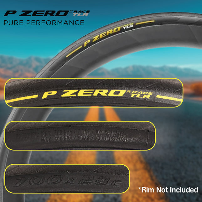 Pirelli P ZERO Race 28-622(700x28c) Color Edition Yellow & SmarTUBE 23/32-622 700C Road Bike Tire & Tube Set-Tubeless Ready, All-Season Performance, High Grip, Bicycle Tube&Tire Set- w/Keychain