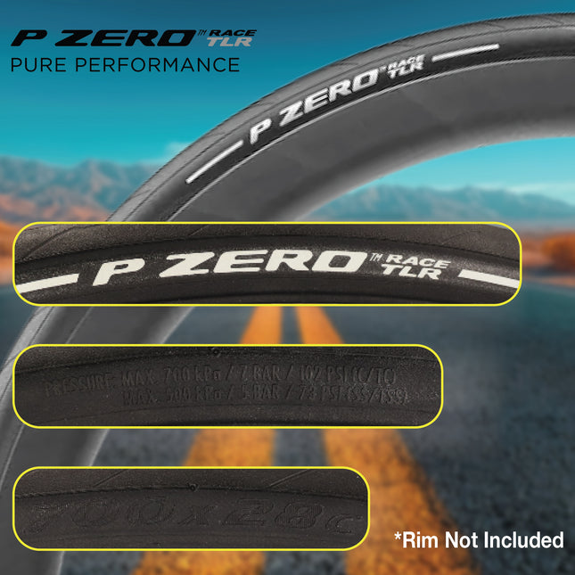 Pirelli P ZERO Race 28-622(700x28c) Color Edition White & SmarTUBE 23/32-622 700C Road Bike Tire & Tube Set-Tubeless Ready, All-Season Performance, High Grip, Bicycle Tube&Tire Set- w/Keychain