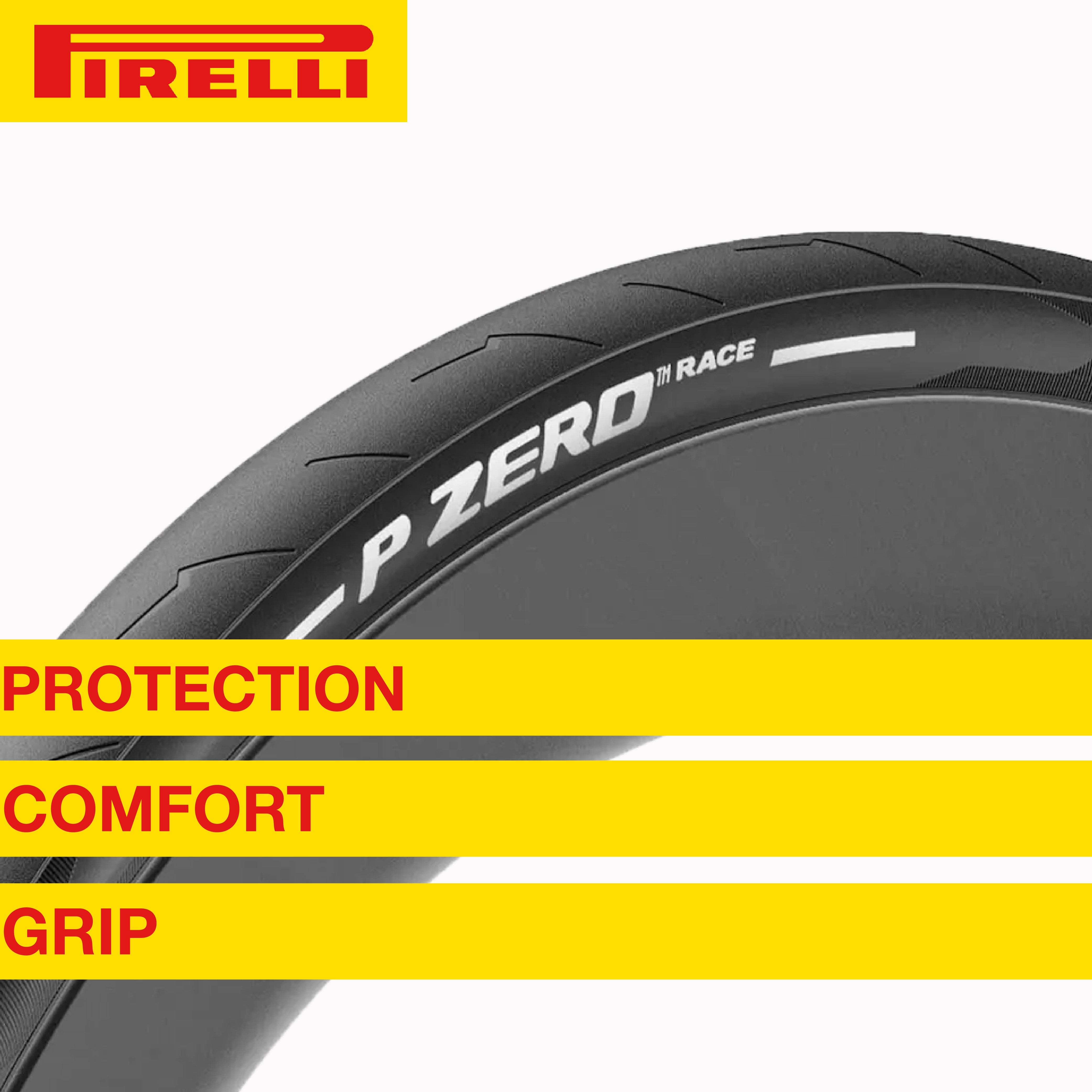 Pirelli P ZERO Race 28-622(700x28c) Color Edition White & SmarTUBE 23/32-622 700C Road Bike Tire & Tube Set-Tubeless Ready, All-Season Performance, High Grip, Bicycle Tube&Tire Set- w/Keychain