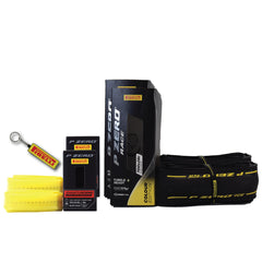 Pirelli P ZERO Race 28-622(700x28c) Color Edition Whtie & SmarTUBE 25/28-622 700C Road Bike Tire & Tube Set-Tubeless Ready, All-Season Performance, High Grip, Bicycle Tube&Tire Set- w/Keychain (2 Pk)
