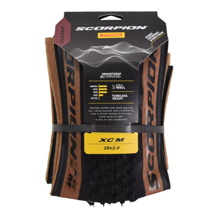 Pirelli Scorpion XC M Classic 60-622 (29x 2.4) MTB Bicycle Tire  - Designed for Hardpacked Courses and Mixed Terrains, 120TPI and ProWall Casing- Mountain Bike Tire