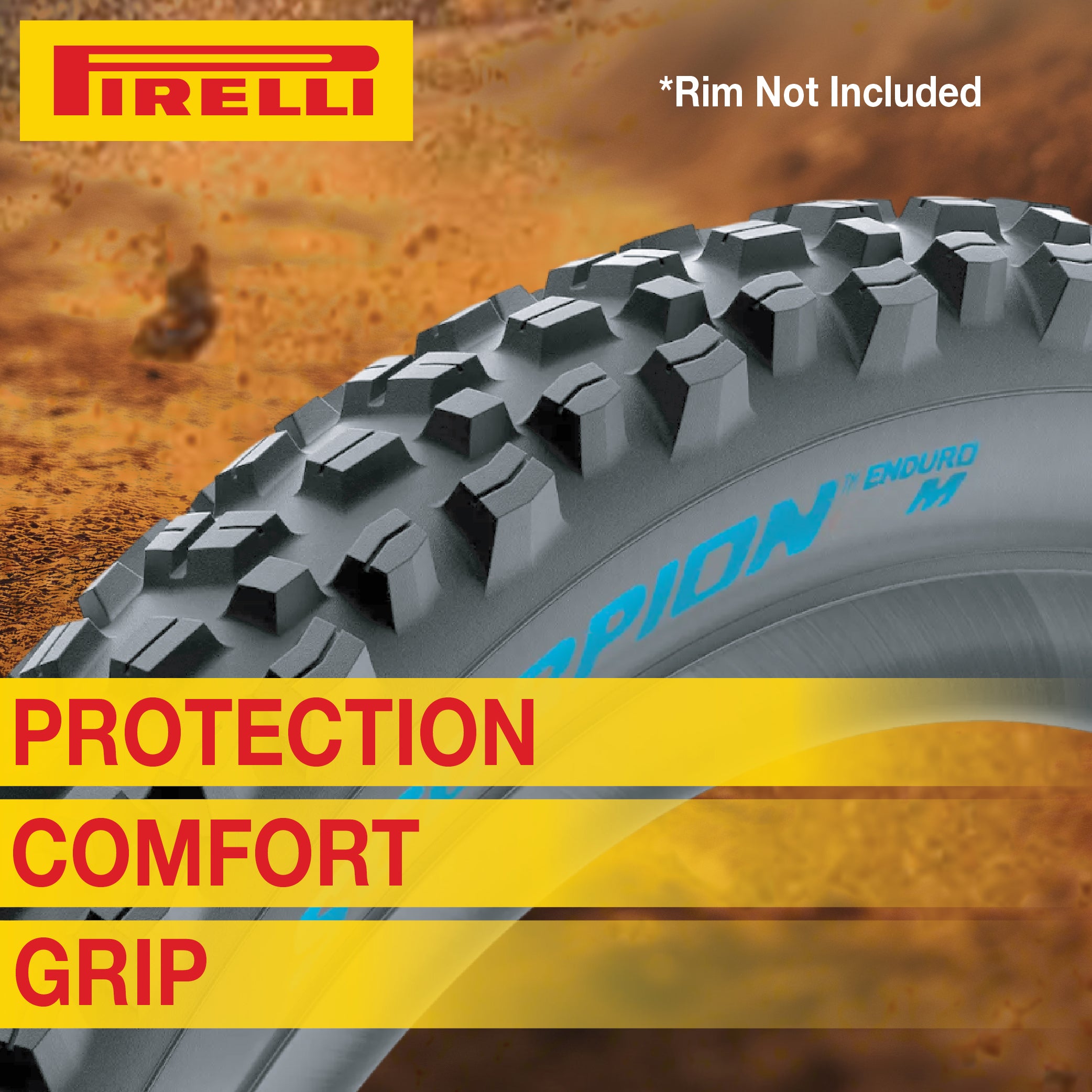 Pirelli Scorpion Enduro M Turchese Color 29x2.4 Mountain Bicycle Tire Tubeless Ready, HardWALL 60 TPI High-Performance All-Terrain Tire for Enduro Trail & Aggressive XC Riding Mountain Bike